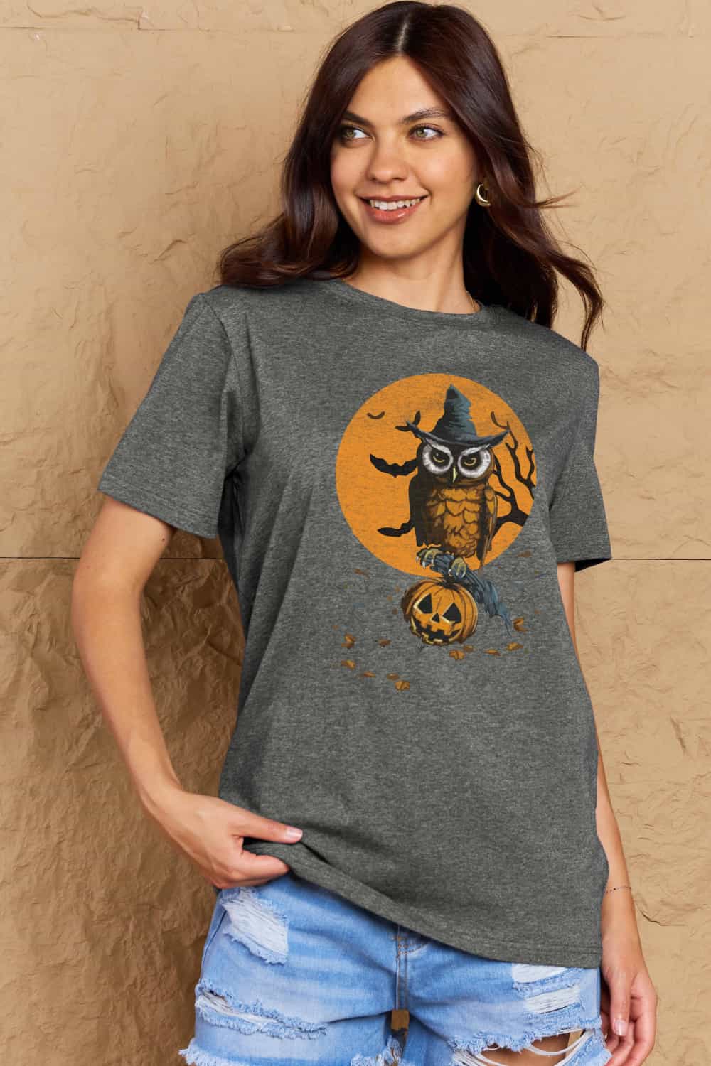 Simply Love Full Size Holloween Theme Graphic Cotton T-Shirt Trendsi