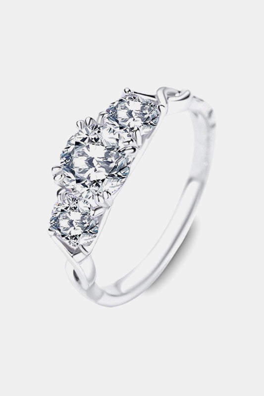 1 Carat Moissanite 925 Sterling Silver Ring Trendsi