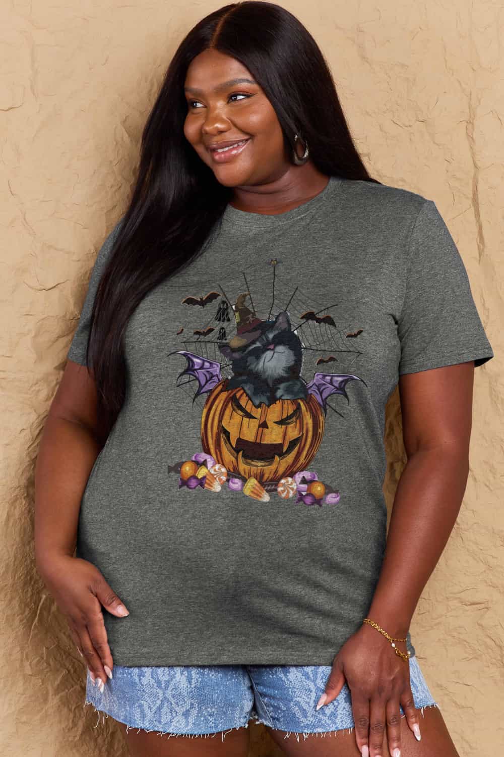 Simply Love Full Size Jack-O'-Lantern Graphic T-Shirt Trendsi