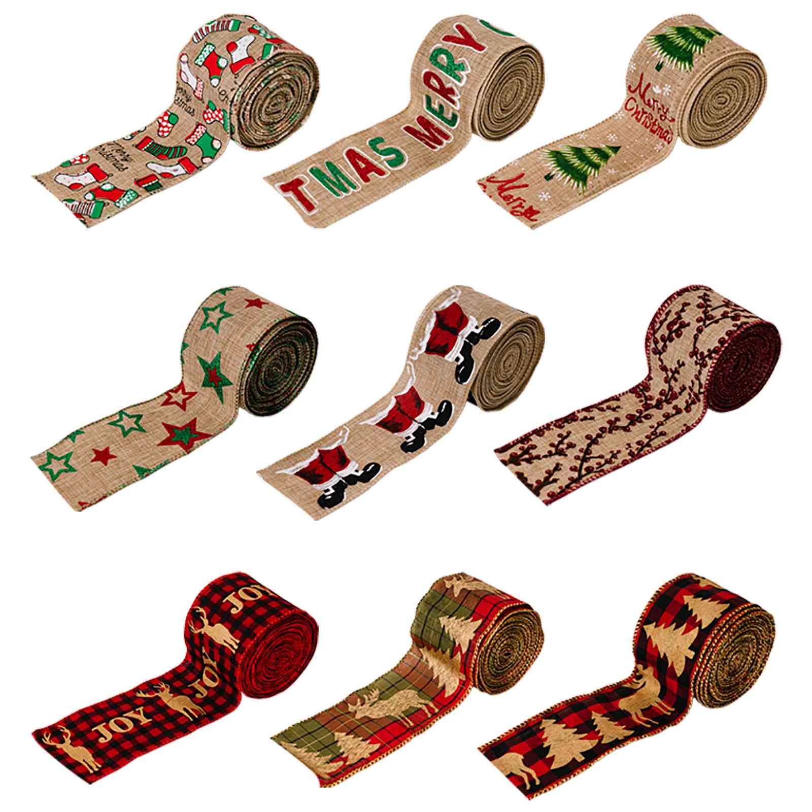 Christmas Polyester Ribbon Trendsi