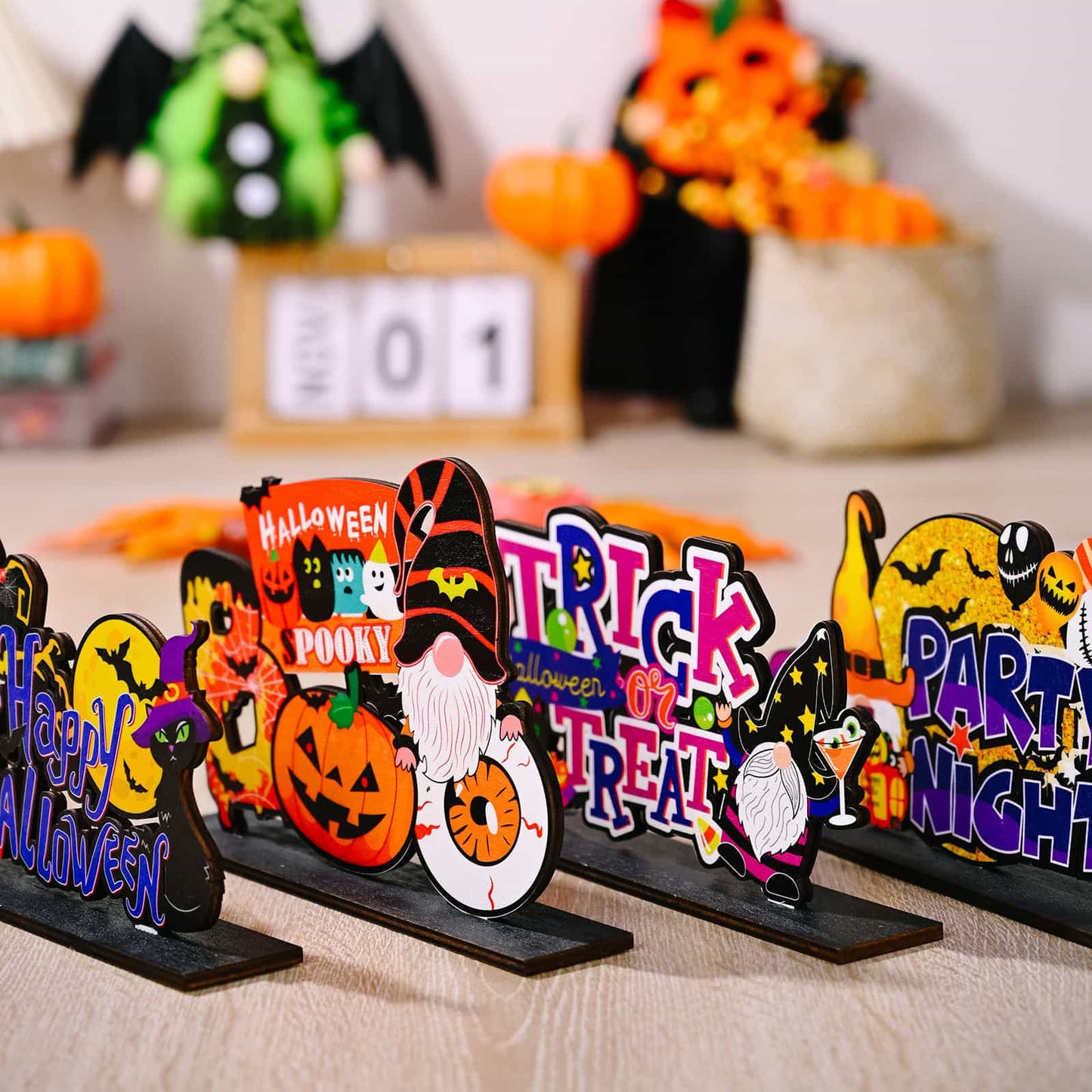 Assorted 2-Piece Halloween Element Ornaments Trendsi