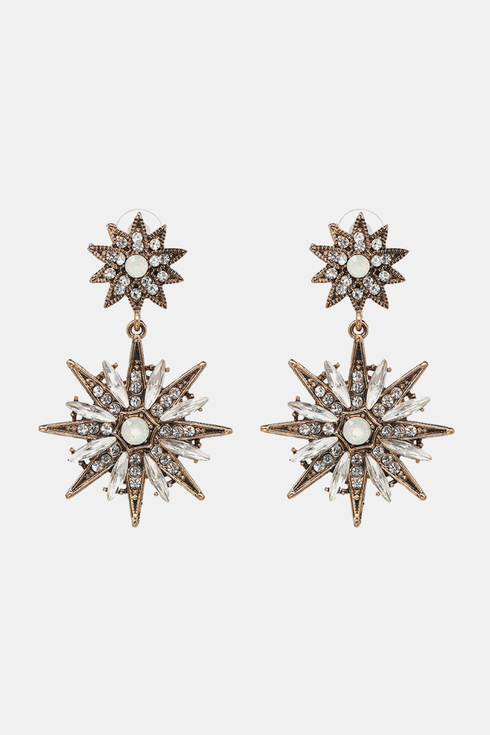 Zinc Alloy Star Shape Dangle Earrings Trendsi