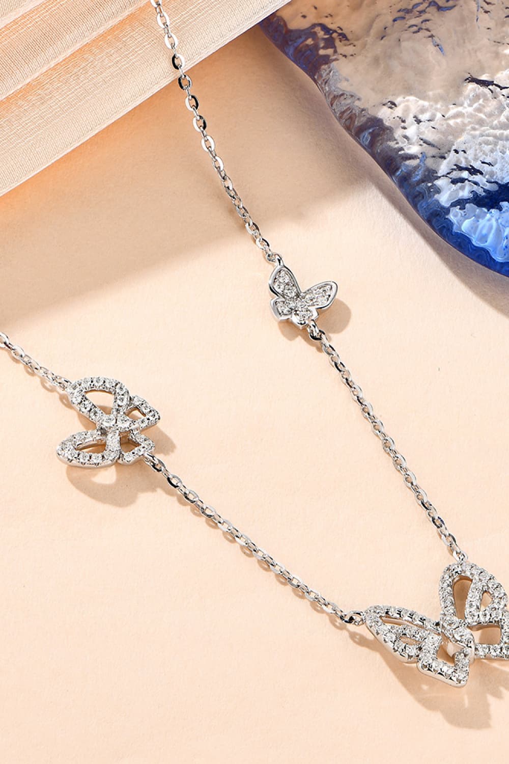 Moissanite Butterfly Shape Necklace Trendsi