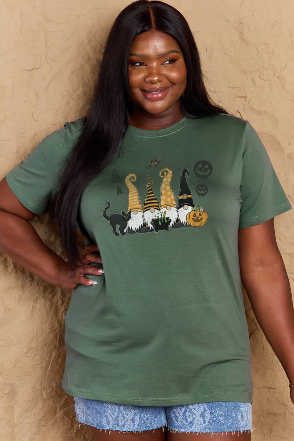 Simply Love Full Size Halloween Theme Graphic Cotton T-Shirt Trendsi
