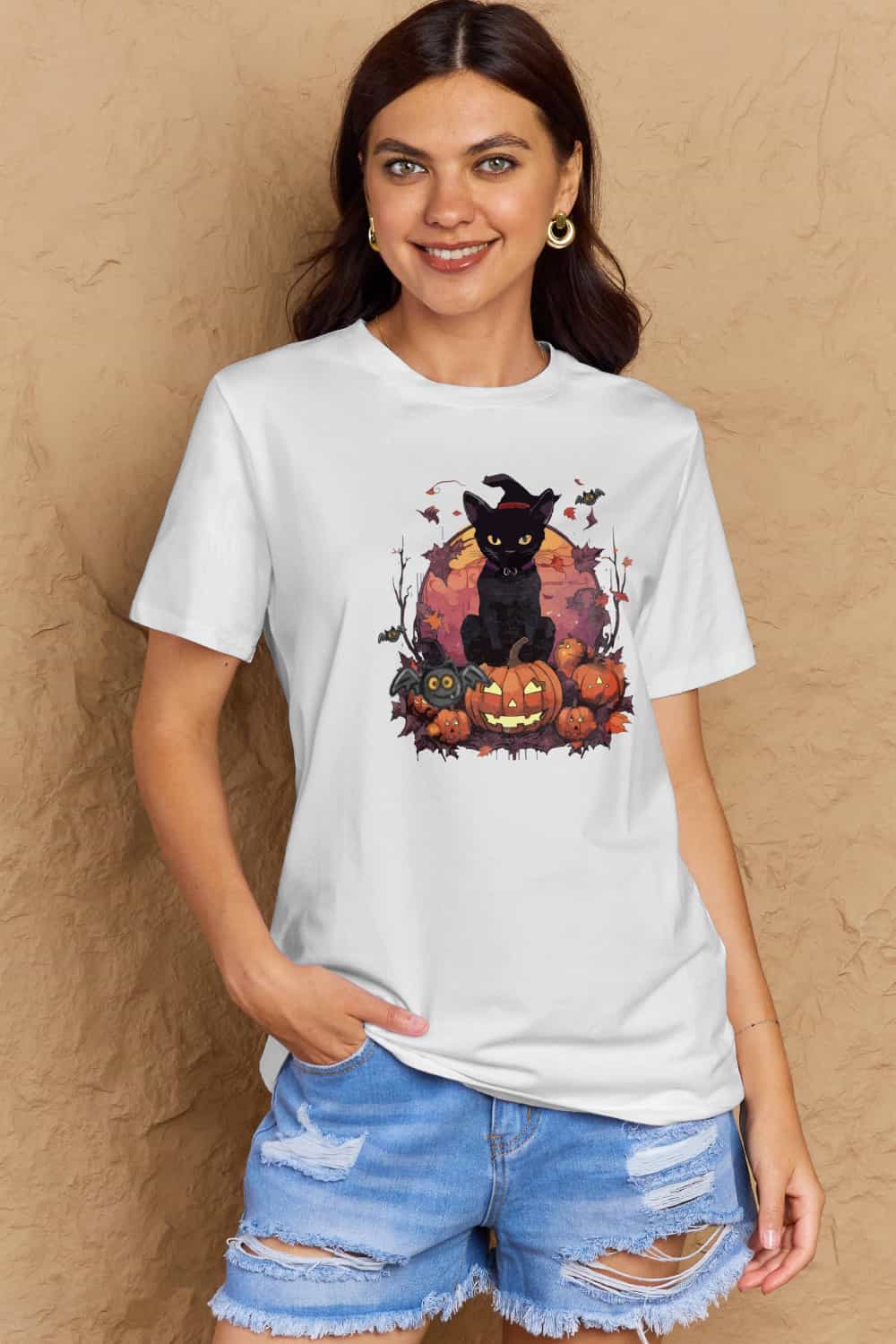 Simply Love Full Size Halloween Theme Graphic T-Shirt Trendsi