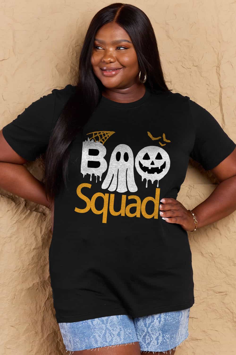 Simply Love Full Size BOO SQUAD Graphic Cotton T-Shirt Trendsi