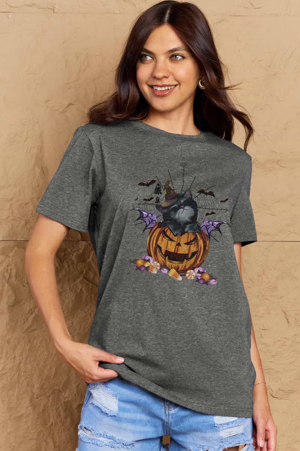 Simply Love Full Size Jack-O'-Lantern Graphic T-Shirt Trendsi