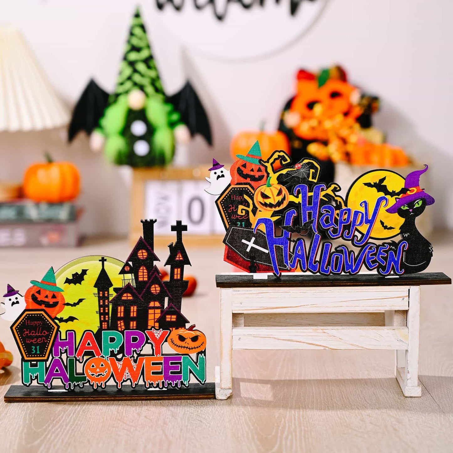 Assorted 2-Piece Halloween Element Ornaments Trendsi