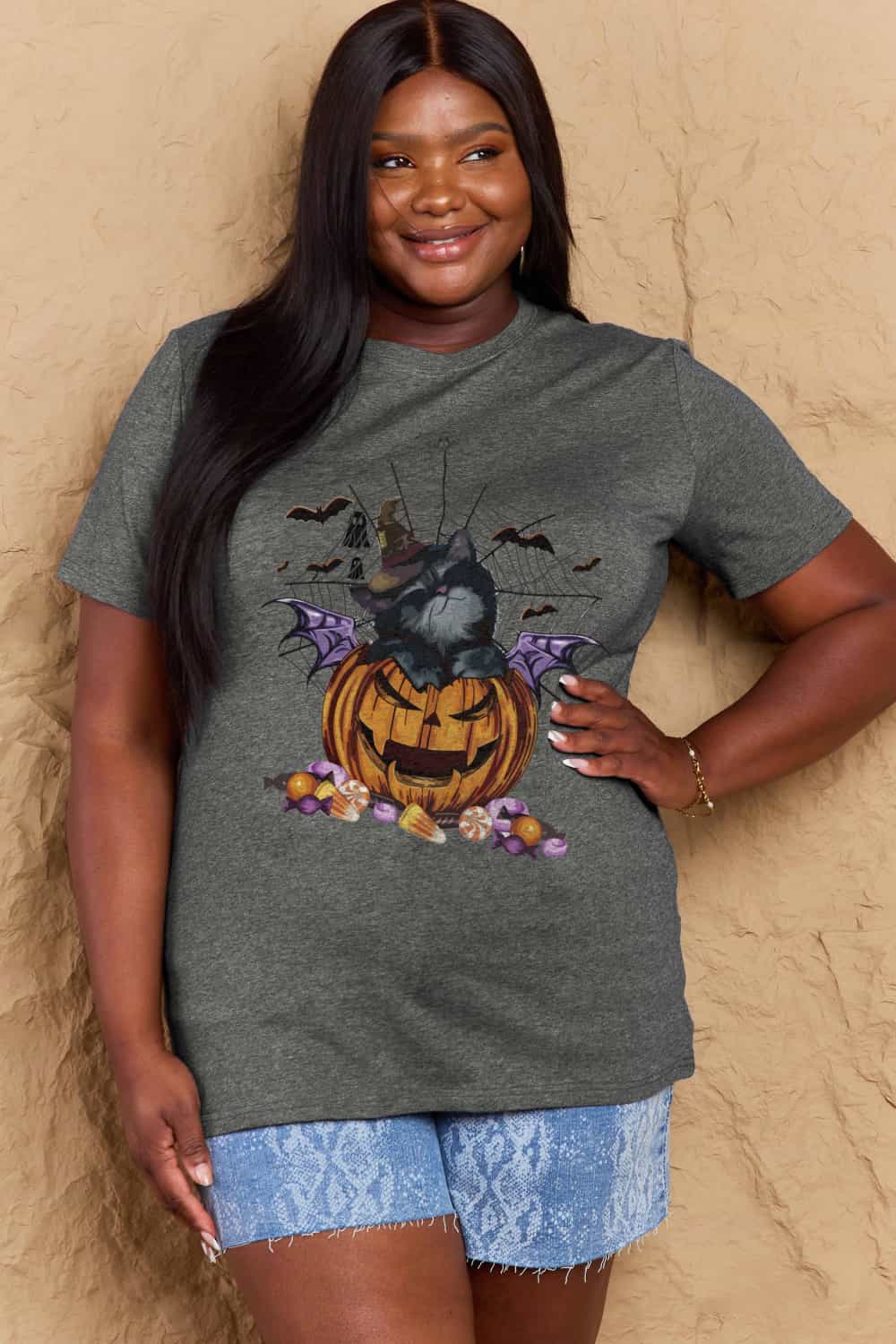 Simply Love Full Size Jack-O'-Lantern Graphic T-Shirt Trendsi