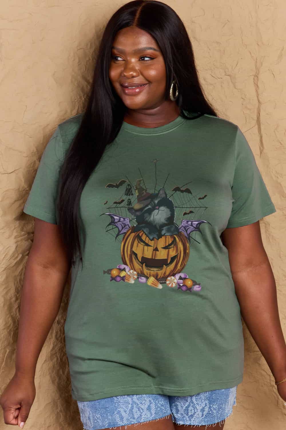 Simply Love Full Size Jack-O'-Lantern Graphic T-Shirt Trendsi