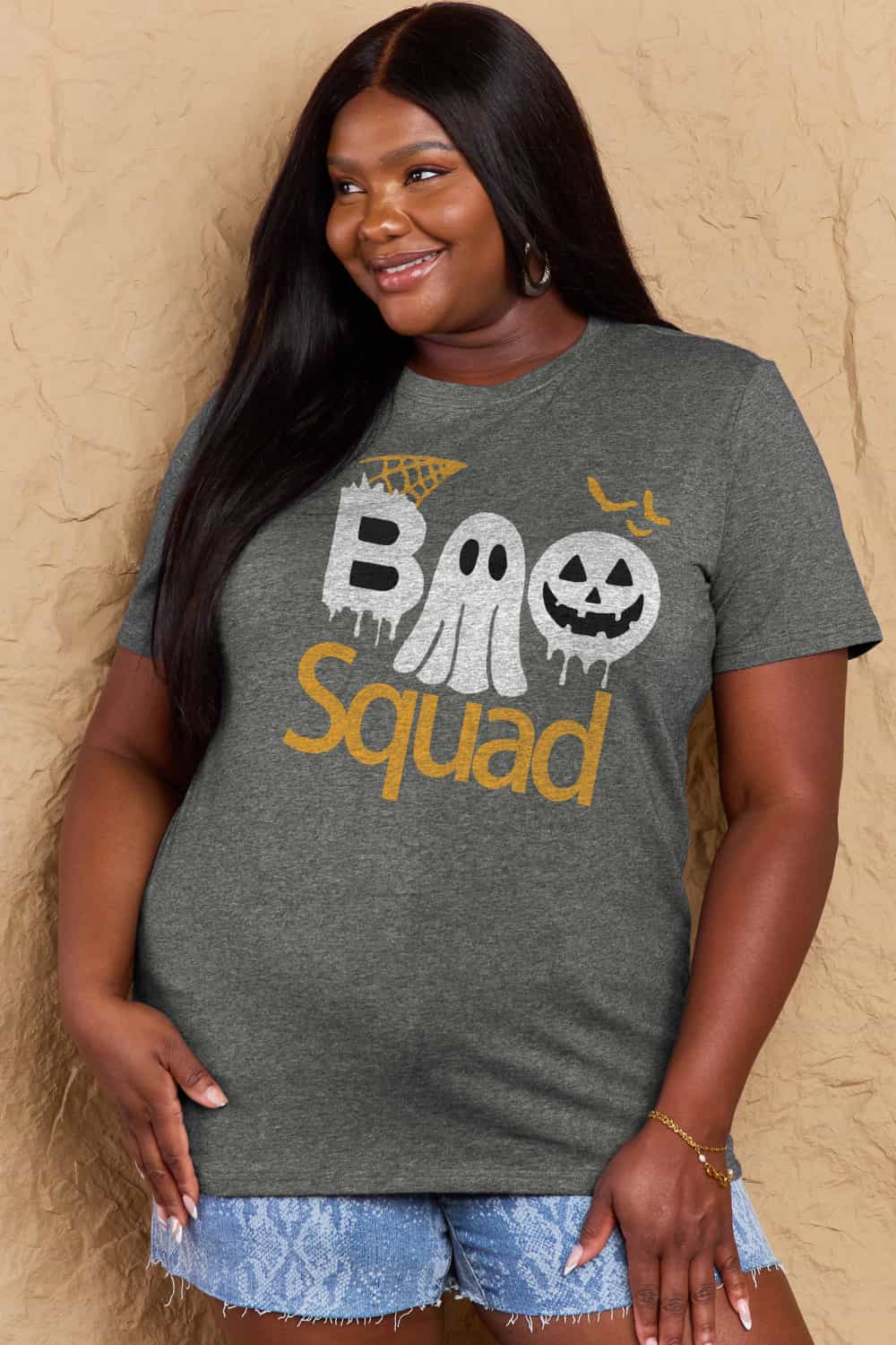 Simply Love Full Size BOO SQUAD Graphic Cotton T-Shirt Trendsi