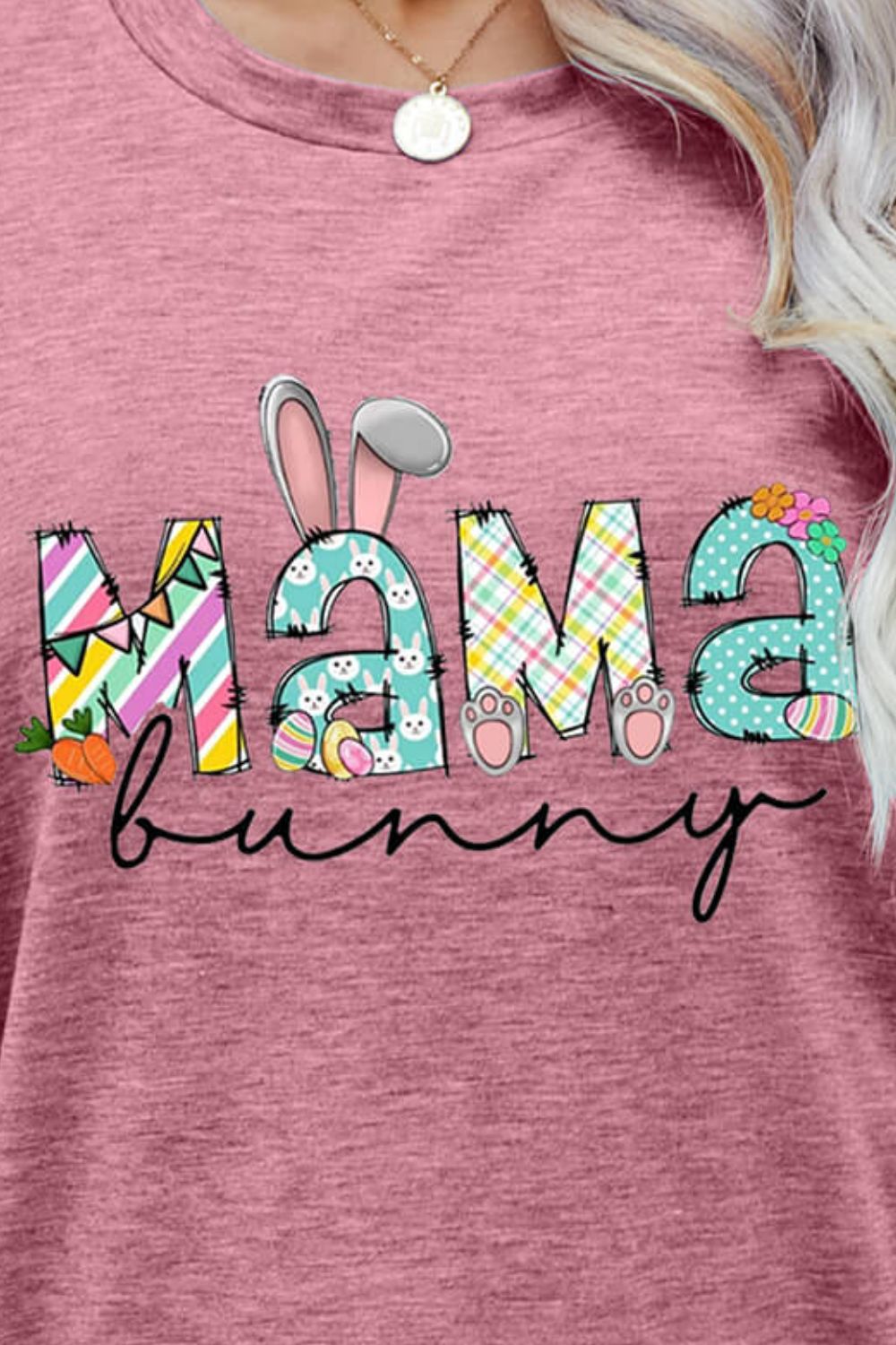 MAMA BUNNY Easter Graphic Tee Trendsi