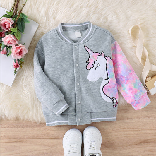 Unicorn Graphic Long Sleeve Jacket Trendsi