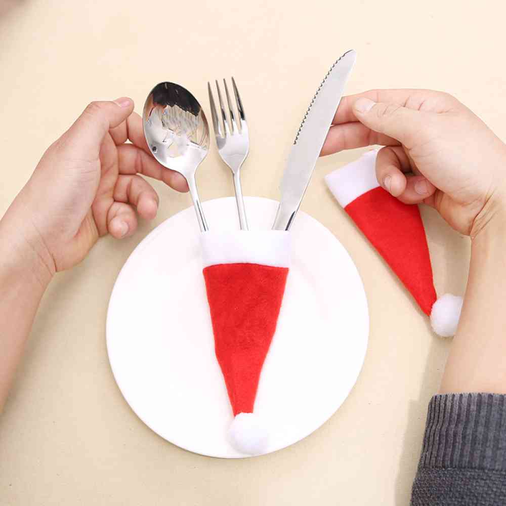 20-Piece Christmas Hat Cutlery Holders Trendsi