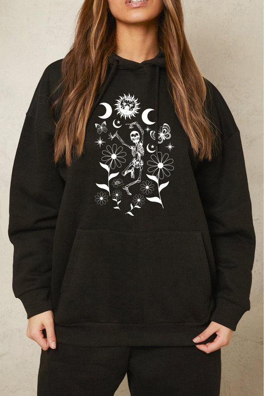 Simply Love Simply Love Full Size Dancing Skeleton Graphic Hoodie Trendsi