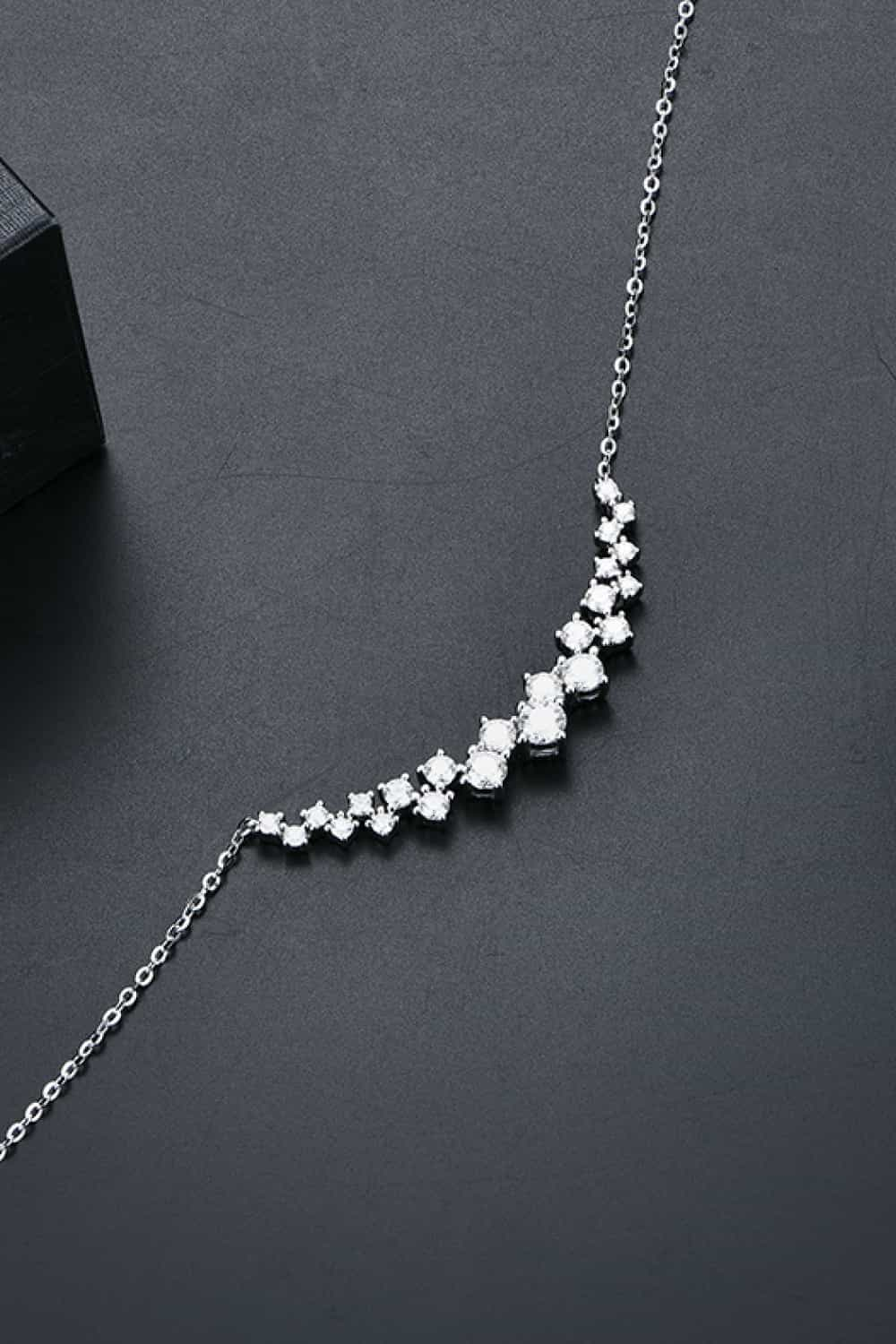 1.64 Carat Moissanite 925 Sterling Silver Necklace Trendsi