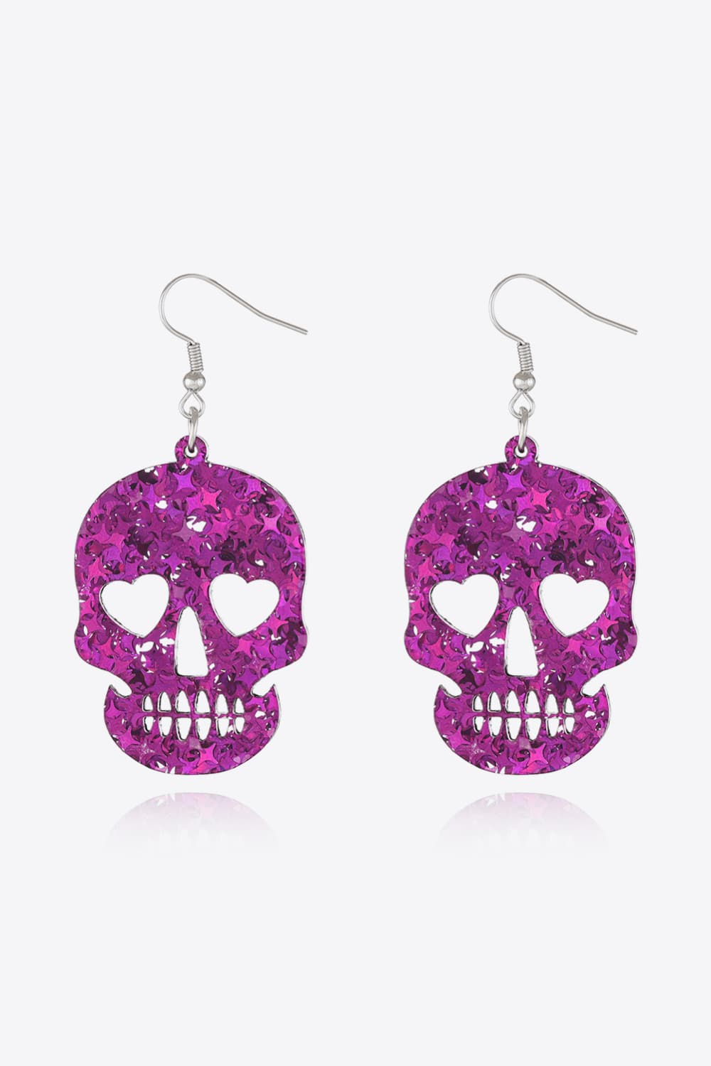 Acrylic Skull Drop Earrings Trendsi