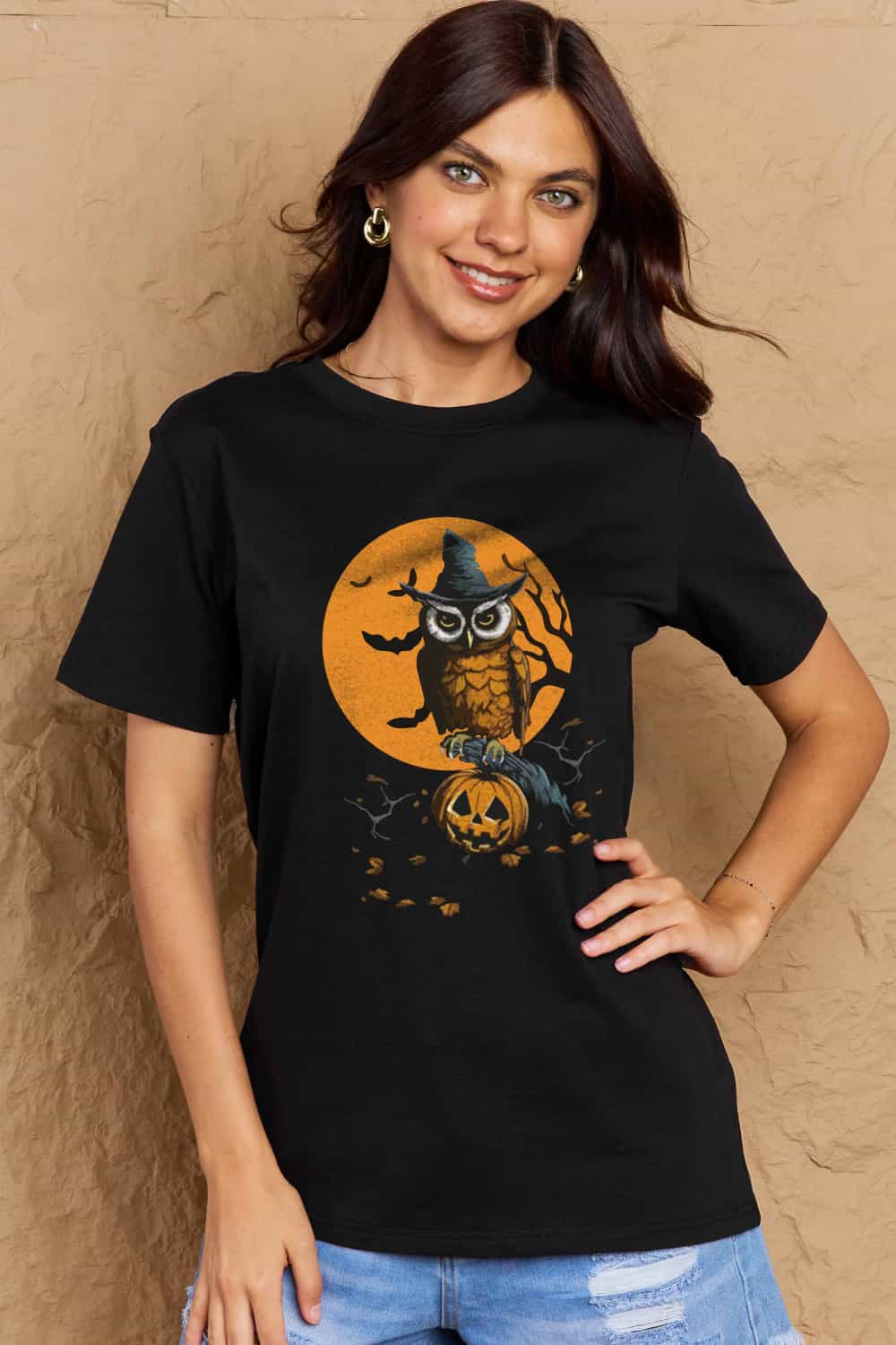 Simply Love Full Size Holloween Theme Graphic Cotton T-Shirt Trendsi