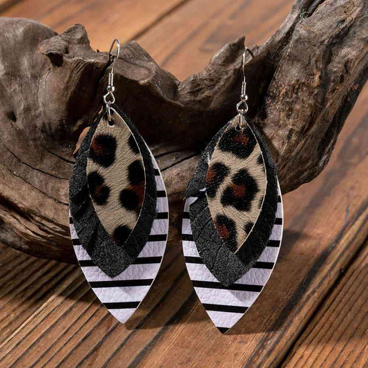 PU Leather Drop Earrings Trendsi