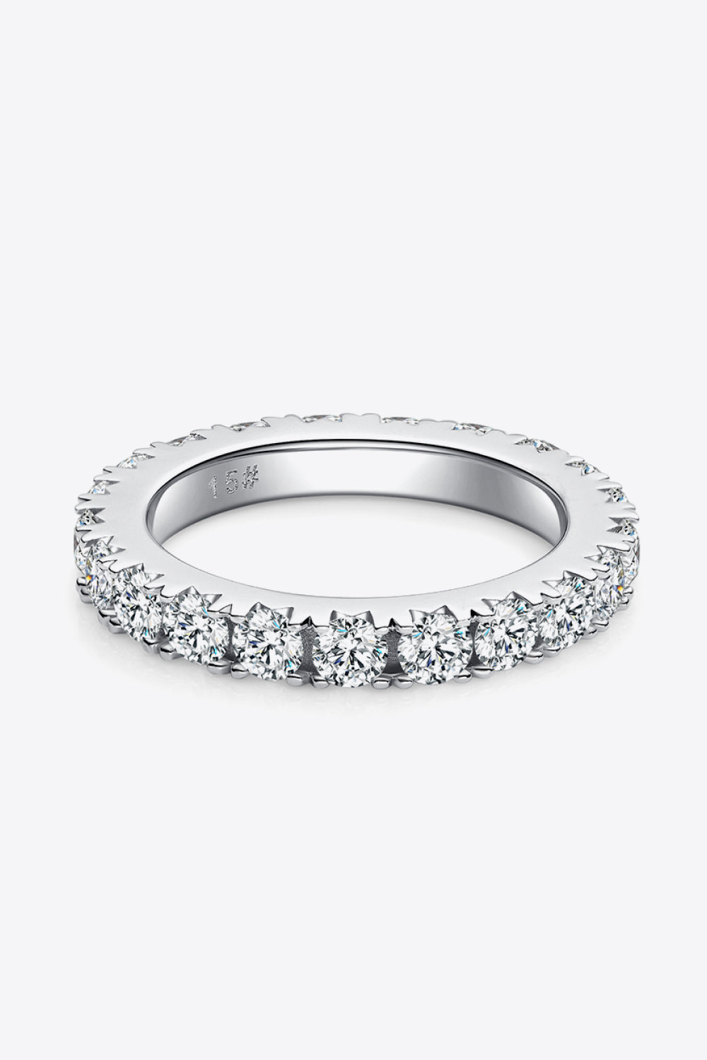 2.3 Carat Moissanite 925 Sterling Silver Eternity Ring Trendsi