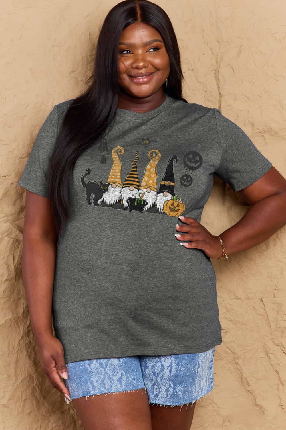 Simply Love Full Size Halloween Theme Graphic Cotton T-Shirt Trendsi