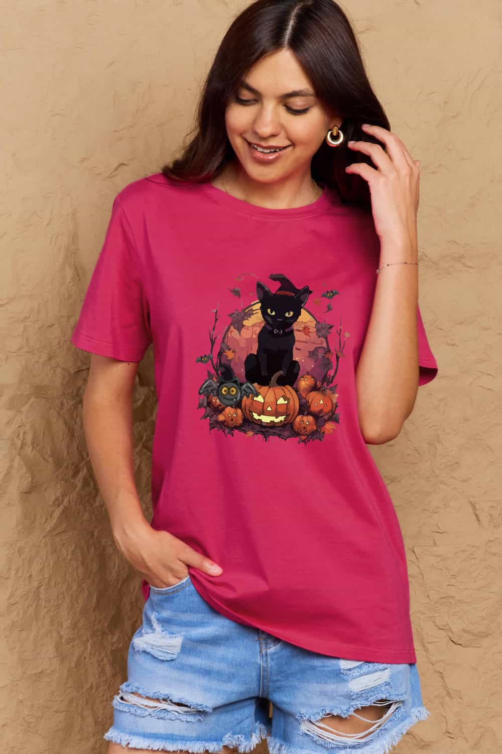 Simply Love Full Size Halloween Theme Graphic T-Shirt Trendsi