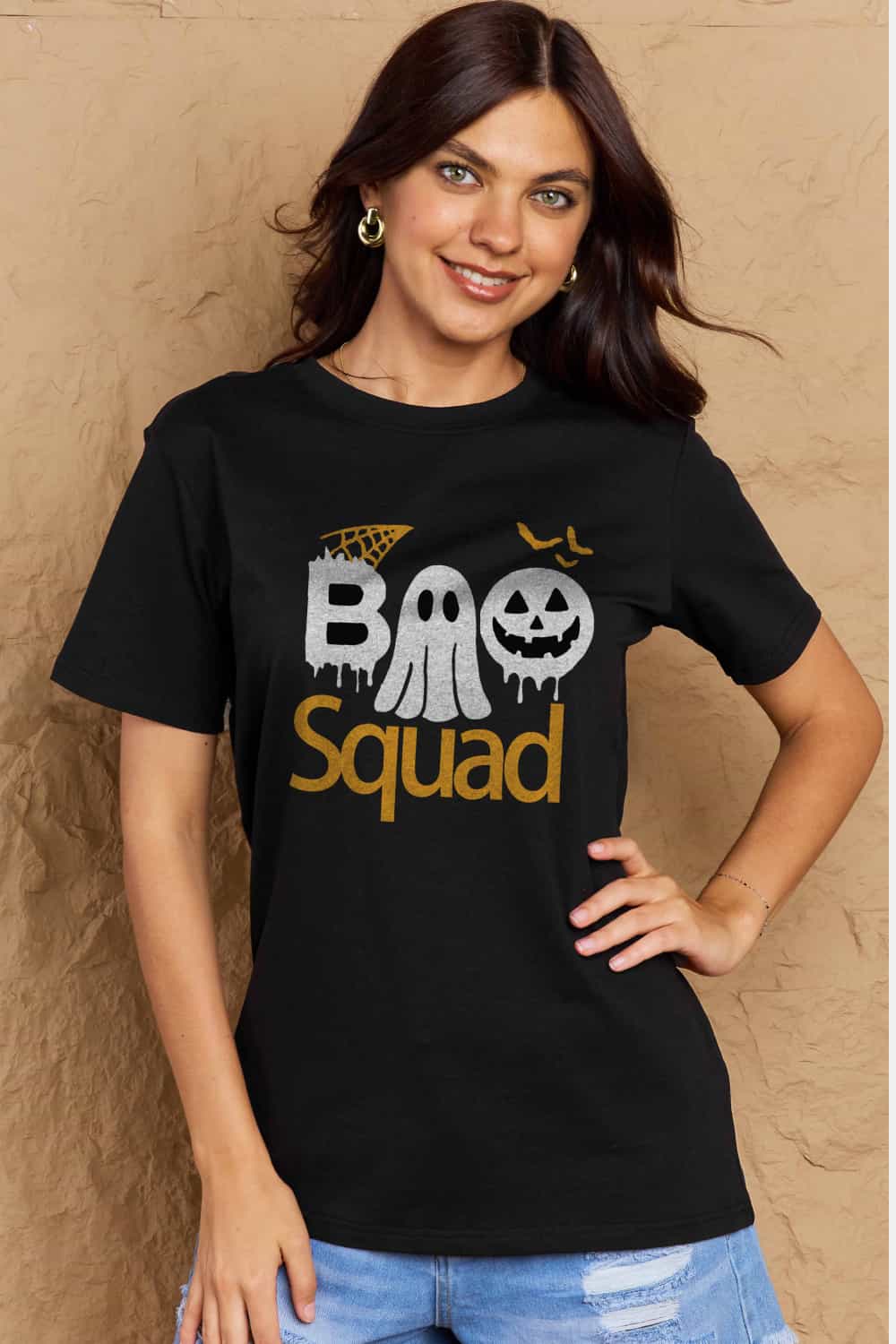 Simply Love Full Size BOO SQUAD Graphic Cotton T-Shirt Trendsi