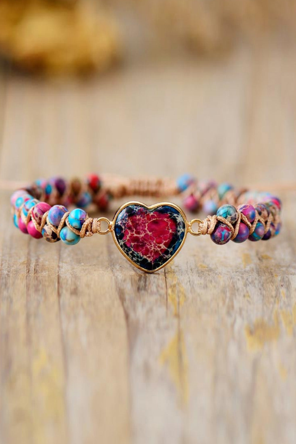 Handmade Heart Shape Natural Stone Bracelet Trendsi