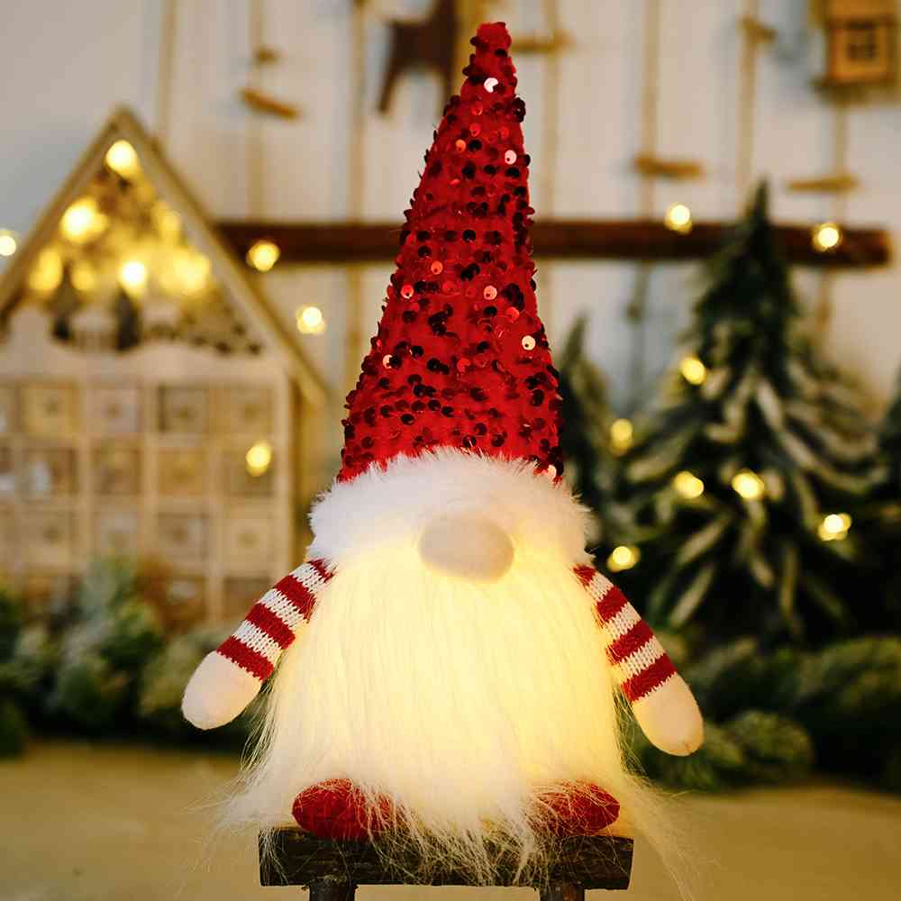 Sequin Light-Up Faceless Gnome Trendsi