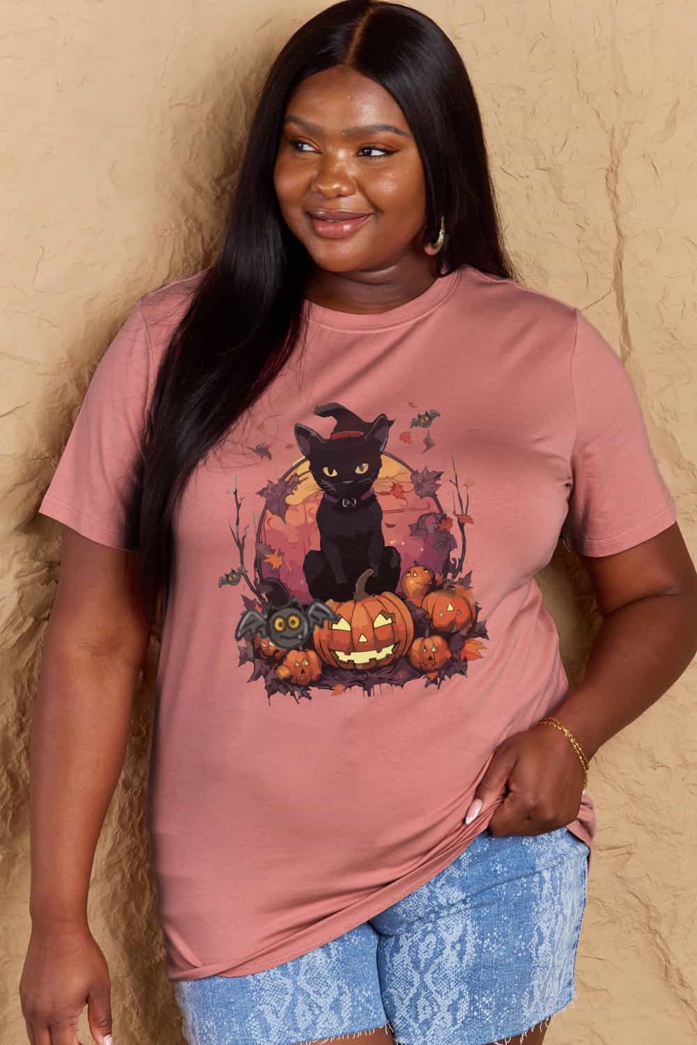 Simply Love Full Size Halloween Theme Graphic T-Shirt Trendsi