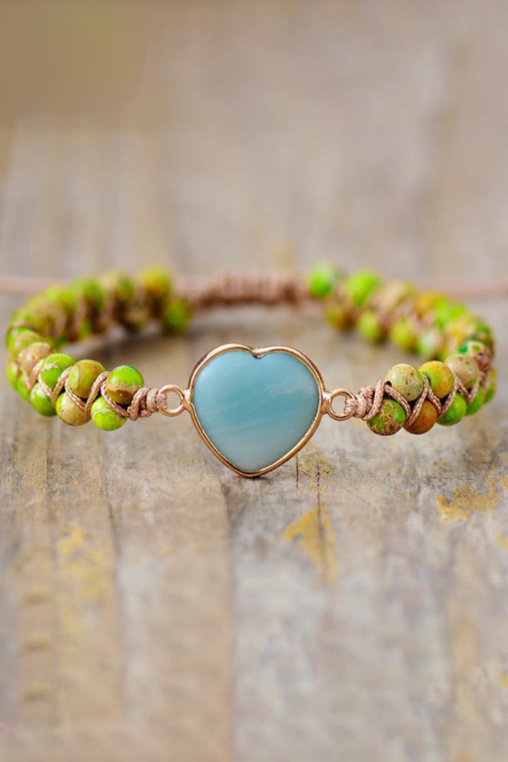 Handmade Heart Shape Natural Stone Bracelet Trendsi