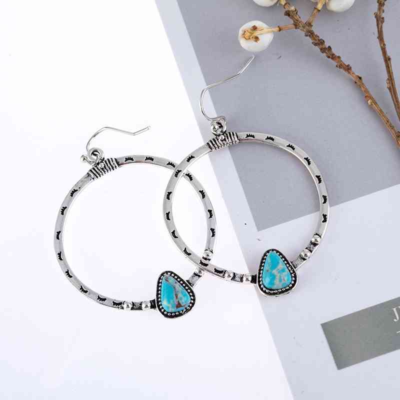 Artificial Turquoise Drop Earrings Trendsi