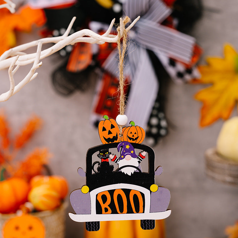 4-Piece Halloween Element Car-Shape Hanging Widgets Trendsi