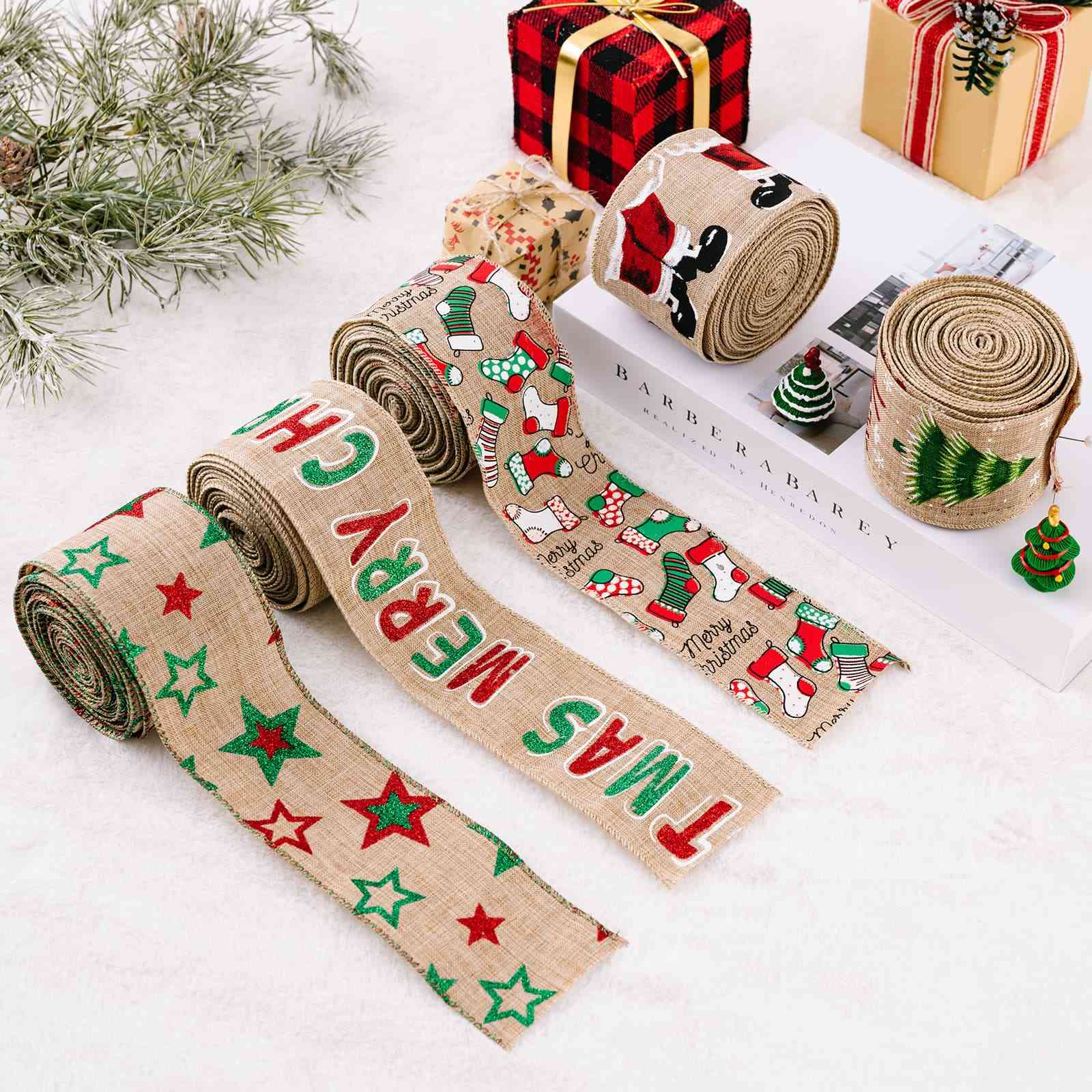 Christmas Polyester Ribbon Trendsi