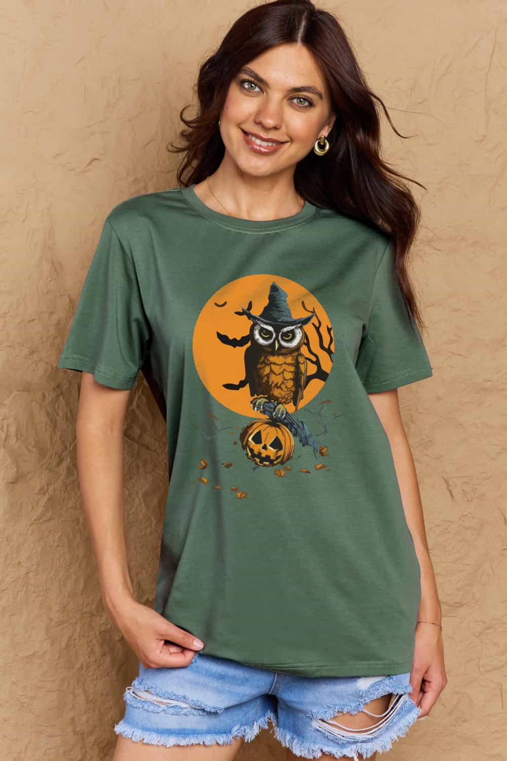 Simply Love Full Size Holloween Theme Graphic Cotton T-Shirt Trendsi