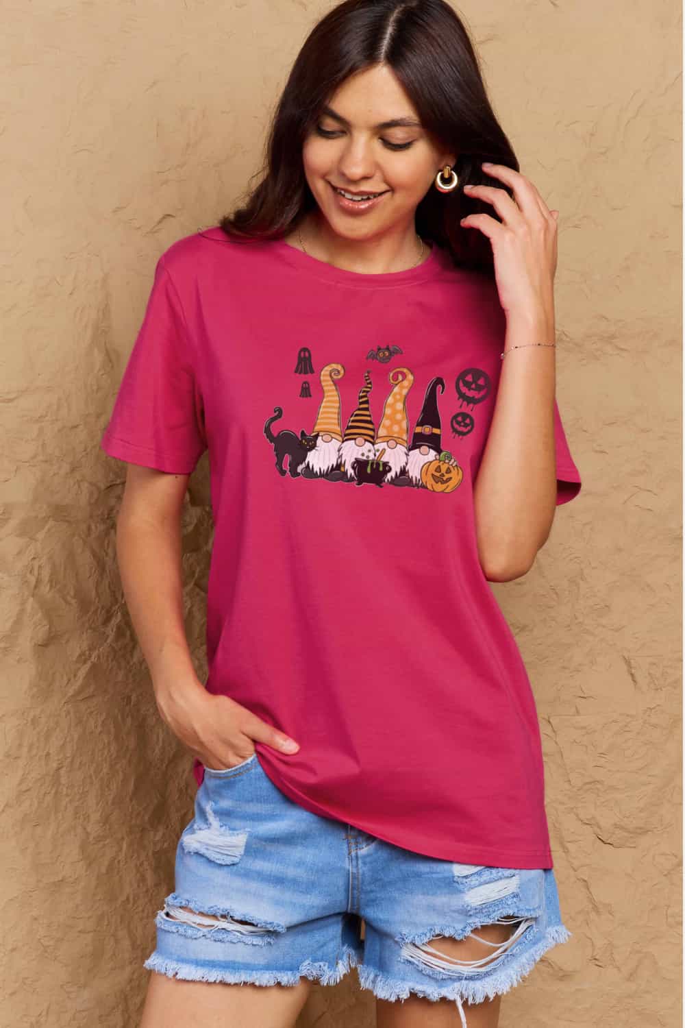 Simply Love Full Size Halloween Theme Graphic Cotton T-Shirt Trendsi