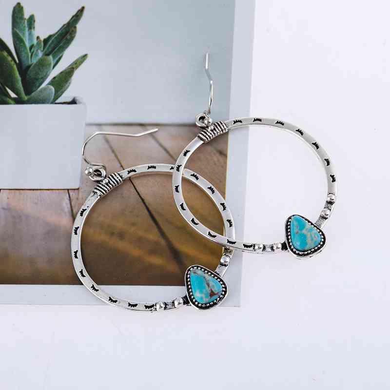 Artificial Turquoise Drop Earrings Trendsi