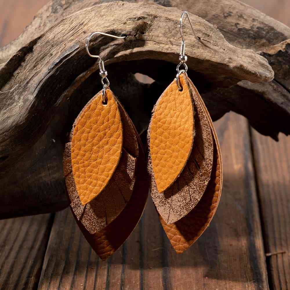 PU Leather Drop Earrings Trendsi