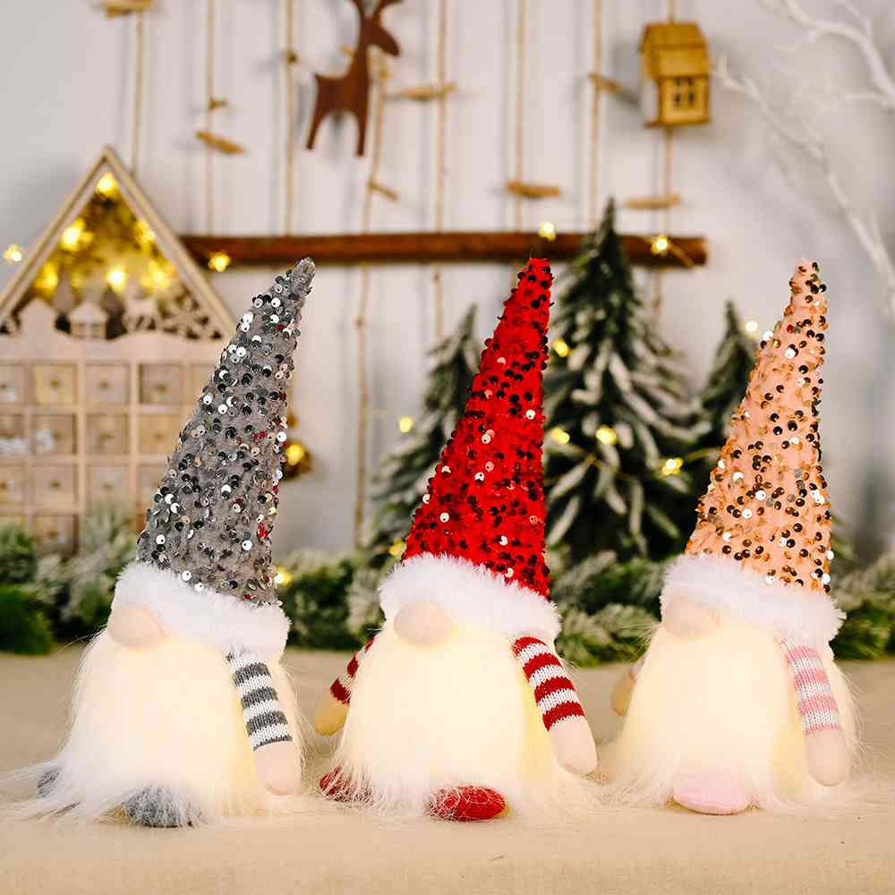 Sequin Light-Up Faceless Gnome Trendsi