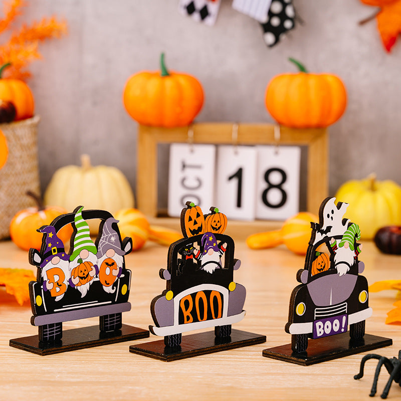 3-Piece Halloween Element Car-Shape Ornaments Trendsi