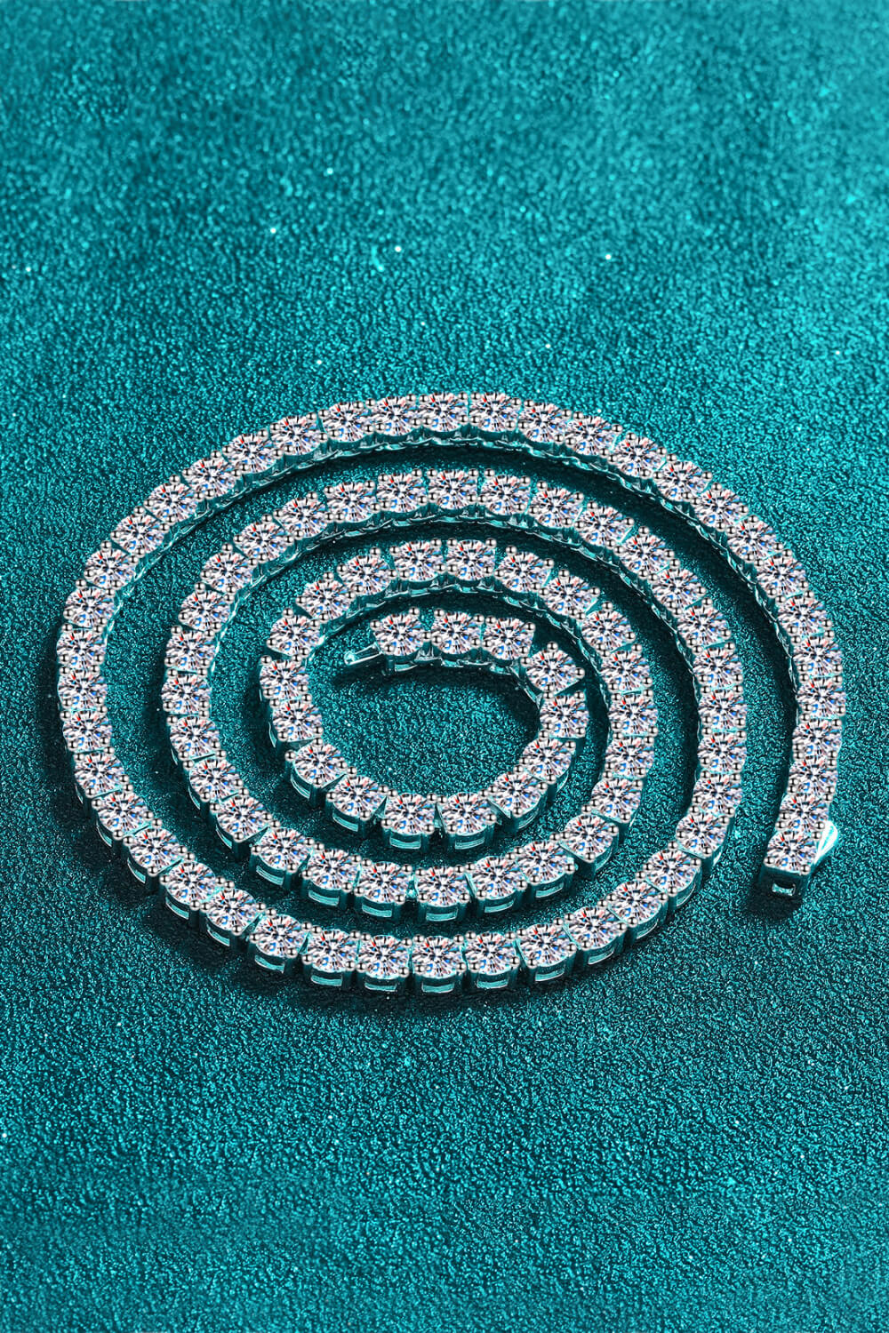 Moissanite Rhodium-Plated Necklace Trendsi