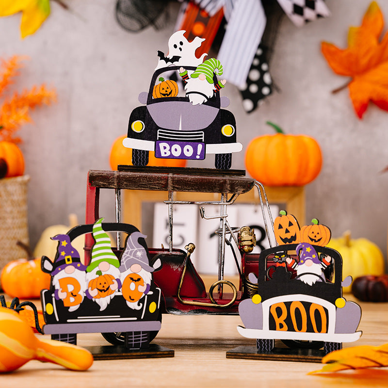 3-Piece Halloween Element Car-Shape Ornaments Trendsi