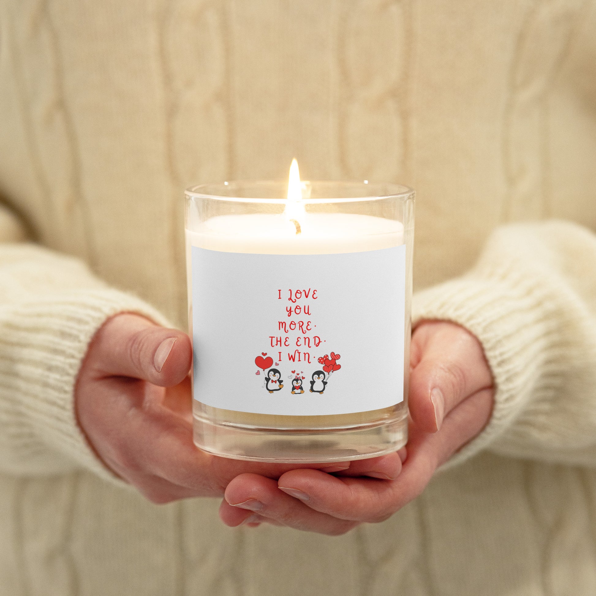 Glass jar soy wax candle honeybeebowtique